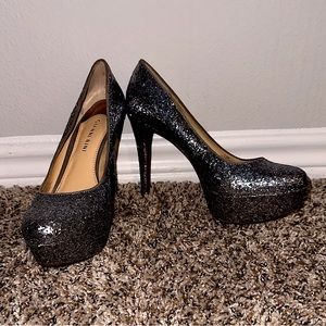 Gianni Bini Silver Sequin Heels